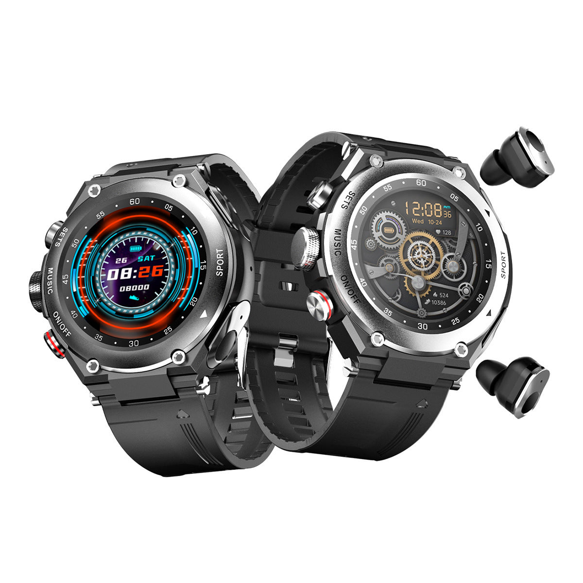 Smartwatch T92 con auricolare Bluetooth, smartwatch con chiamata BT, fitness tracker, monitoraggio del sonno, cardiofrequenzimetro, orologio sportivo