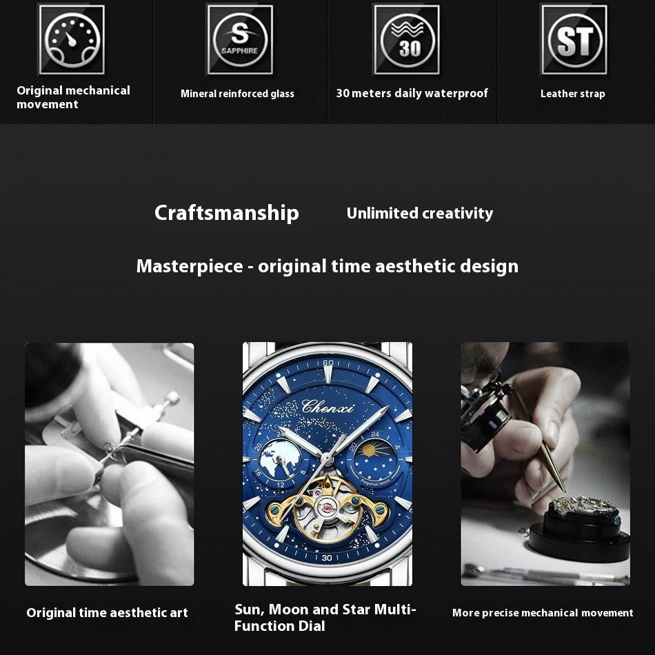 CHENXI 8872 Man Automatic Business Casual Tourbillon Watch - Acquisti Online