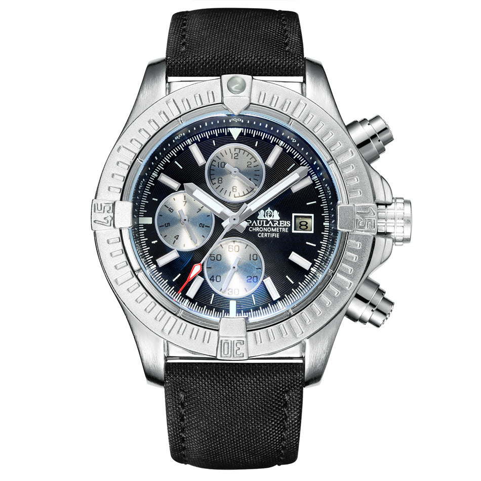 Herenmode Leren multifunctioneel herenhorloge