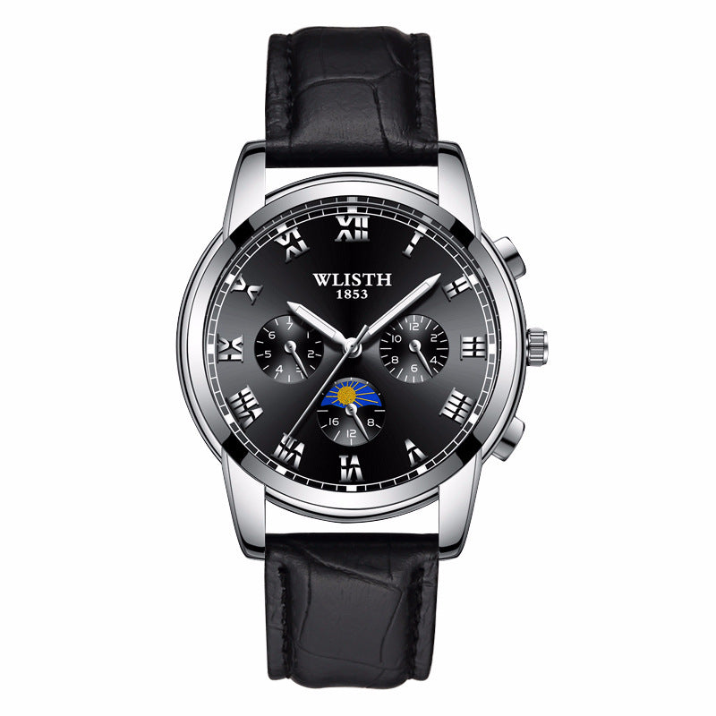WLISTH Watches Mens Luxury Sport Quartz Watch Stainless Steel Bracelet  Waterproof Watch for Men