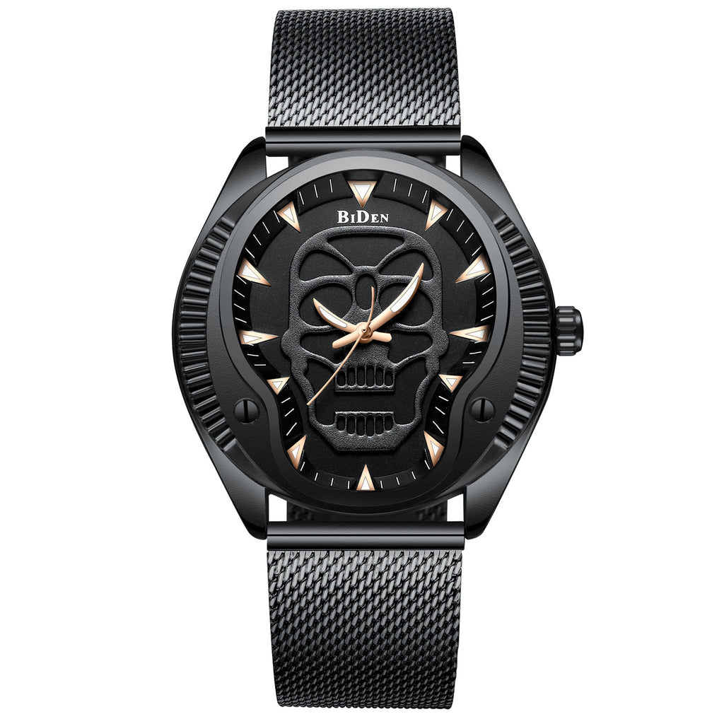 Personality fashion waterproof cool ghost Men's quartz watch