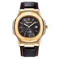 Orologi da uomo di marca CURDDEN, moda casual, cinturino in pelle, orologio da polso al quarzo con data, nero, Relógios Masculinos 2025, orologio da uomo