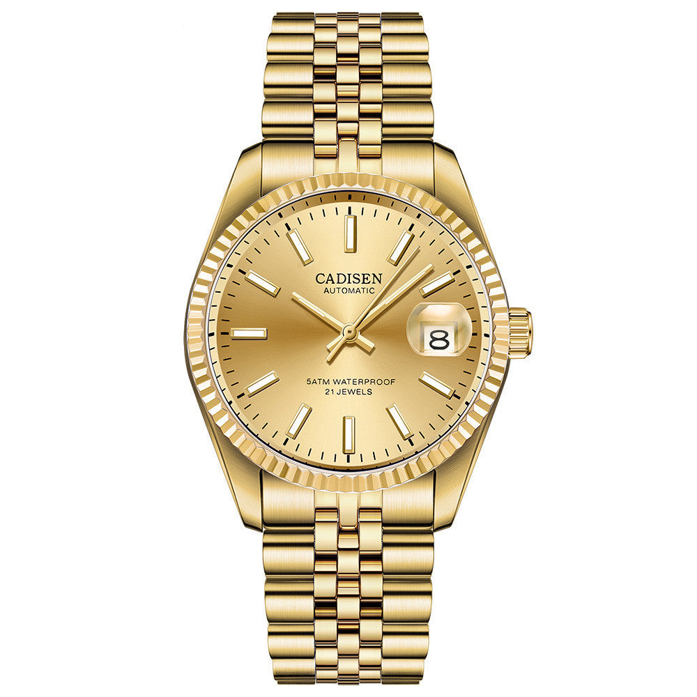CADISEN Men's Fashion Watch Business Personalized Automatic Movement Waterproof Luminous Stainless Steel Watch - Acquisti Online