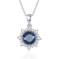 European and American Colored Zircon Stud Earrings Pendant Necklace - Acquisti Online