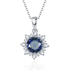 European and American Colored Zircon Stud Earrings Pendant Necklace - Acquisti Online