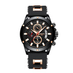 NIBOSI Heren Chronograaf Quartz Horloge met Roestvrijstalen Band Zwarte Polshorloges voor Heren Kalender Datum Horloge