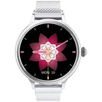 Orologio intelligente da donna NX7 con bracciale AMLOED, schermo da 1,1 pollici, chiamate BT, monitoraggio della salute e del fitness, orologio intelligente da donna