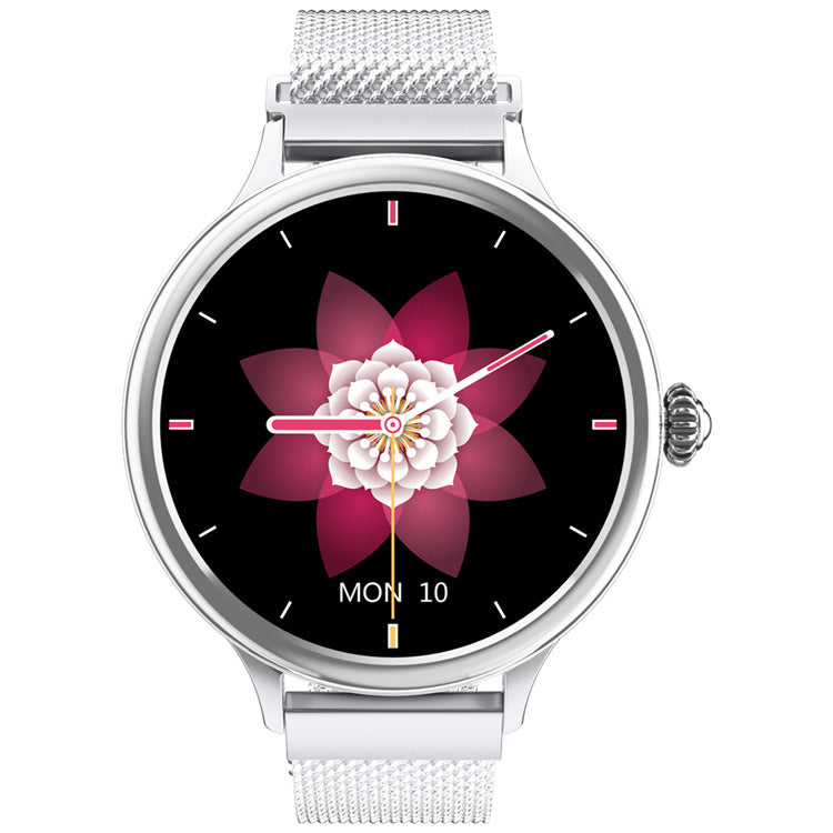 Orologio intelligente da donna NX7 con bracciale AMLOED, schermo da 1,1 pollici, chiamate BT, monitoraggio della salute e del fitness, orologio intelligente da donna