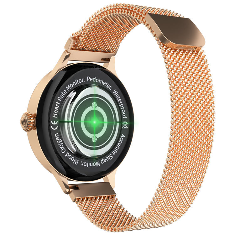 Orologio intelligente da donna NX7 con bracciale AMLOED, schermo da 1,1 pollici, chiamate BT, monitoraggio della salute e del fitness, orologio intelligente da donna