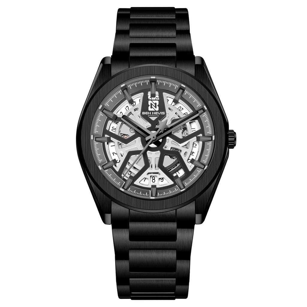 Orologio meccanico scheletrato BEN NEVIS con cinturino in acciaio