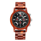 Orologio in legno da uomo, orologio sportivo multifunzionale in legno