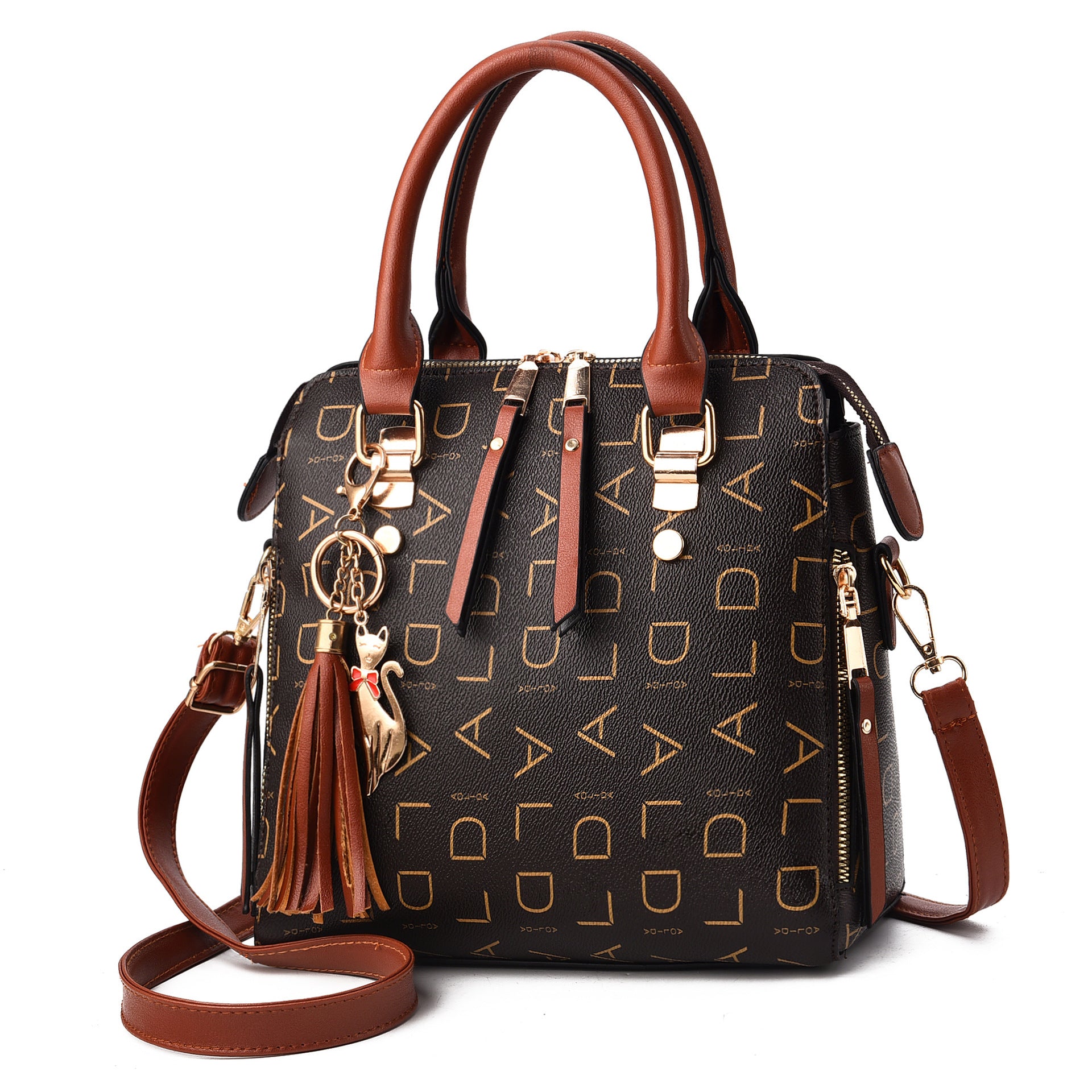 New Women's Bag Leisure Shoulder Bag Large Capacity PU Leather Handbag Cross Bag