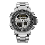 New Men's Watch Waterproof Steel Band Quartz Watch Sports Electronic Watch
