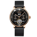 AILANG Men's Fashion Casual Watch Automatic Mechanical Movement Watch Leather Band Waterproof Man Fashion Watch - Acquisti Online
