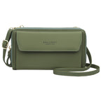 Women's Crossbody Bag Double Zip Wallet Fashion Purse Lady Card Holder Mobile Phone Bag  Shoulder Strap Purse