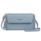 Women's Crossbody Bag Double Zip Wallet Fashion Purse Lady Card Holder Mobile Phone Bag  Shoulder Strap Purse