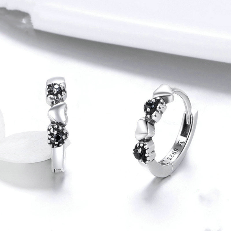 Soul Covenant Oorbellen Hart Ingelegde Zirkonia Oorbellen