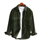 Corduroy Herenoverhemd Lange Mouw Overhemd Verdikt Retro Overhemd