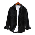 Men's Fashion Plus Size Corduroy Tall Sleeve Split Joint Chemise Homme Flannel Casual Stylish Men's Casual Shirts - Acquisti Online