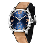 Orologio meccanico casual da uomo con fibbia ad ardiglione e corona a spirale