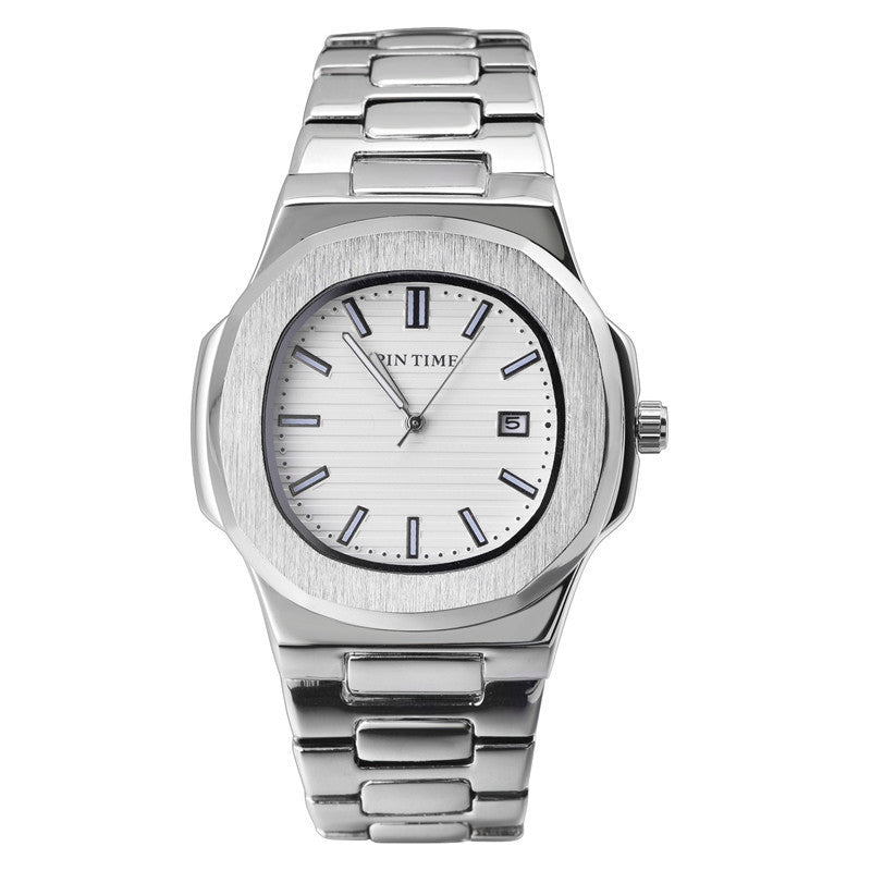 PINTIME Merk Dames Luxe Horloge Mode Stalen Band Zakelijk Dameshorloge Waterdicht Datum Kwarts Polshorloges