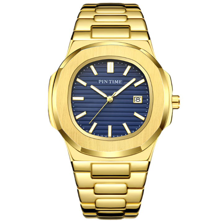 PINTIME Merk Dames Luxe Horloge Mode Stalen Band Zakelijk Dameshorloge Waterdicht Datum Kwarts Polshorloges
