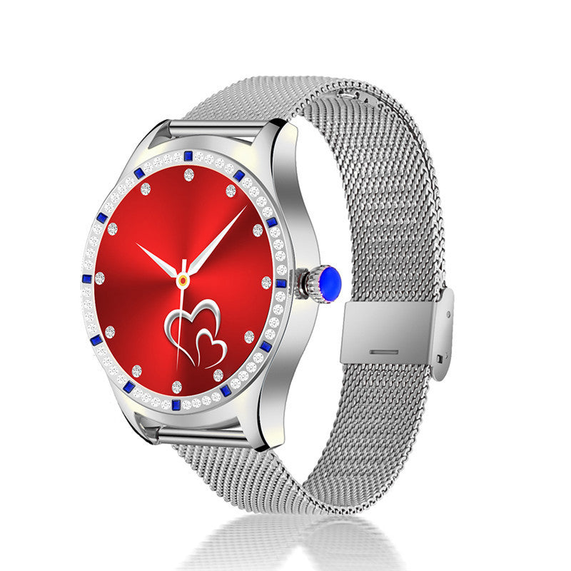 Women Smart Watch Bluetooth Call Health Monitoring Sports Mode Smart Reminder HD Screen Mesh Belt Women Smart Watch