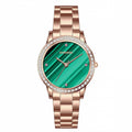 Dames quartzhorloge met strass, stalen band, waterdicht, luxe design, damesmode quartzhorloge