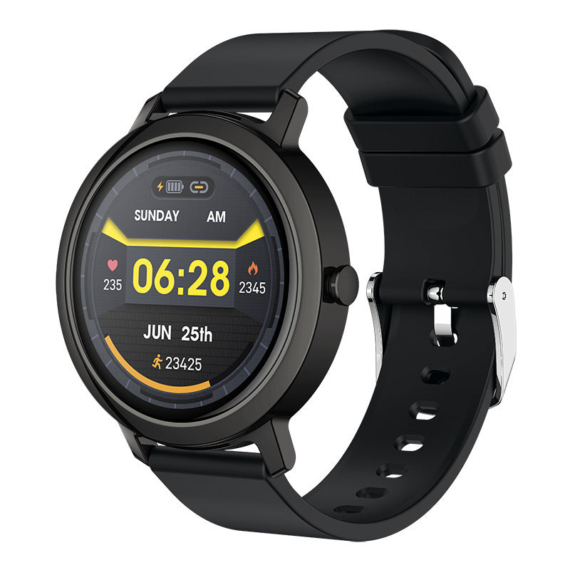 Orologio intelligente unisex impermeabile con cardiofrequenzimetro, promemoria chiamate, fitness tracker, previsioni meteo, supporto per smartwatch