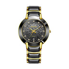 LIGE Women's fashion Imported Movement Quartz Watch Ceramic Band Watch Dimond Crafted Couple Quartz Watch