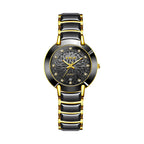 LIGE Women's fashion Imported Movement Quartz Watch Ceramic Band Watch Dimond Crafted Couple Quartz Watch