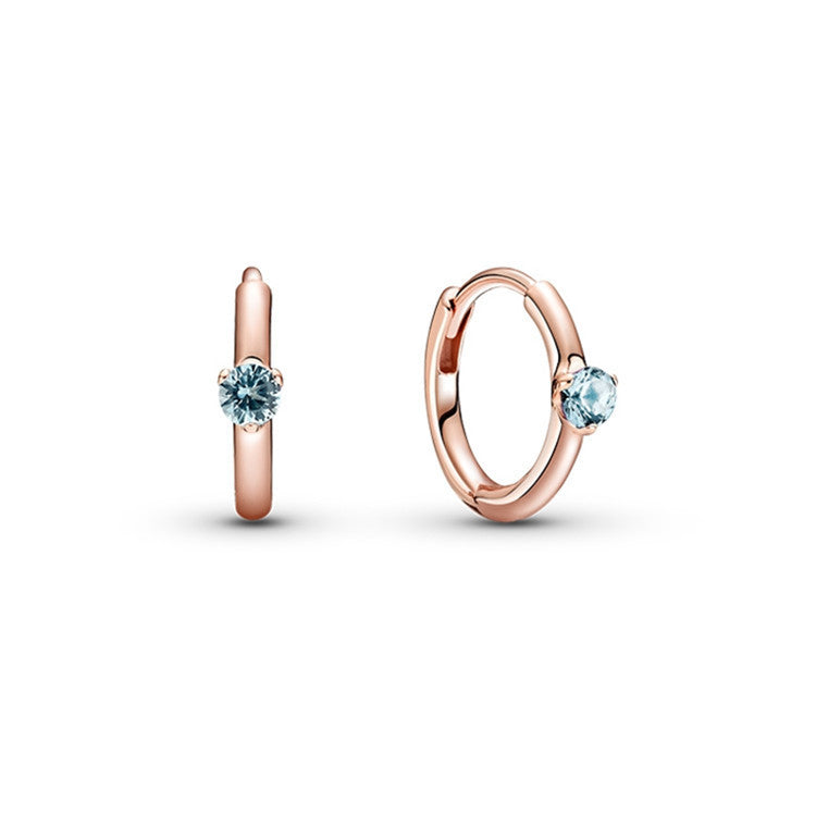 Eenvoudige sfeervolle dames oorbellen ronde sterling zilveren oorbellen