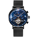 Ailang Man's Casual Fashion Watch Automatic Mechanical Movement Steel Mesh Band Waterproof Men''s Watch - Acquisti Online