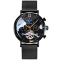 Ailang Man's Casual Fashion Watch Automatic Mechanical Movement Steel Mesh Band Waterproof Men''s Watch - Acquisti Online