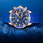 Men's Fashionable Watch Multifunctional Silicone Strap Automatic Mechanical Movement Waterproof Man Watch - Acquisti Online
