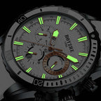 Men's Fashionable Watch Multifunctional Silicone Strap Automatic Mechanical Movement Waterproof Man Watch - Acquisti Online