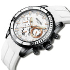 Men's Fashionable Watch Multifunctional Silicone Strap Automatic Mechanical Movement Waterproof Man Watch - Acquisti Online