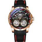 AILANG Luxury Double Tourbillon Watches for Men Calendar Mechanical Waterproof Double Flywheel Hollow Watch