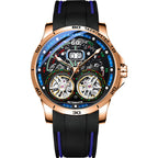 AILANG Luxury Double Tourbillon Watches for Men Calendar Mechanical Waterproof Double Flywheel Hollow Watch