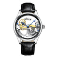 Ailang Men's Business Casual Automatic Mechanical Watch Creative Hollow Leather Band Waterproof Man Watch - Acquisti Online