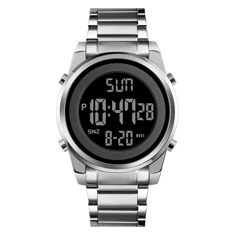 Skmei Electronic Watch Stainless Steel Band Business Fashion Chronograph Display Show Time Date Electronic Watch
