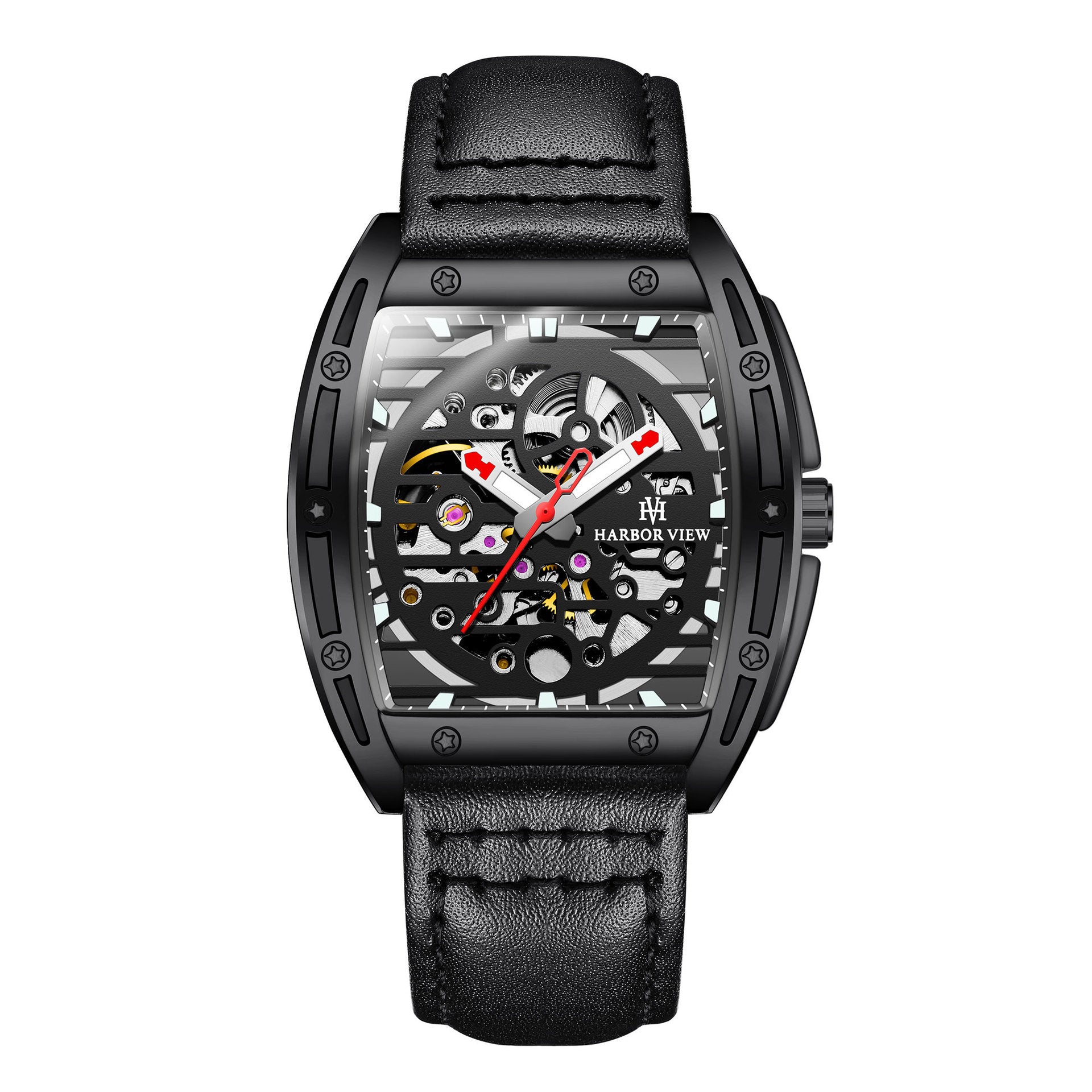 Harbor View Man Classic Fashion Watch Waterproof Automatic Mechanical Movement Leather Band Men's Watch - Acquisti Online