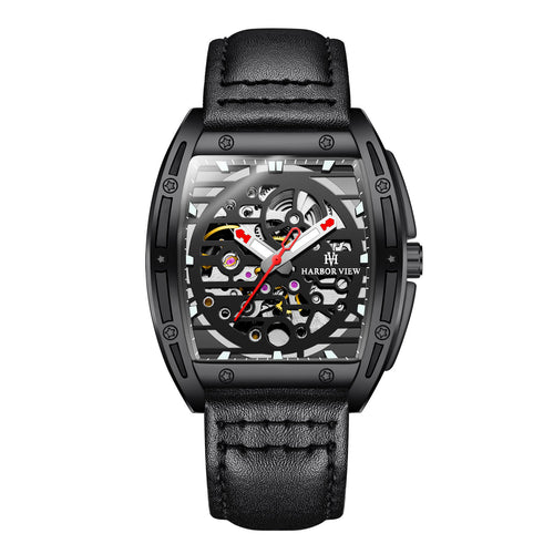 Harbor View Man Classic Fashion Watch Waterproof Automatic Mechanical Movement Leather Band Men's Watch - Acquisti Online