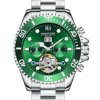 ARBOR VIEW Tourbillon Green Water Ghost Luminous Automatic Mechanical Watch