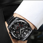 Orologio meccanico da uomo sportivo alla moda impermeabile con cintura in acciaio del marchio BOYZHE