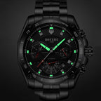 Orologio meccanico da uomo sportivo alla moda impermeabile con cintura in acciaio del marchio BOYZHE