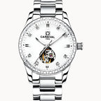 CARNIVAL Casual Ladies Automatic Mechanical Watches Luminous Waterproof Stainless Steel Strap Diamond Watch