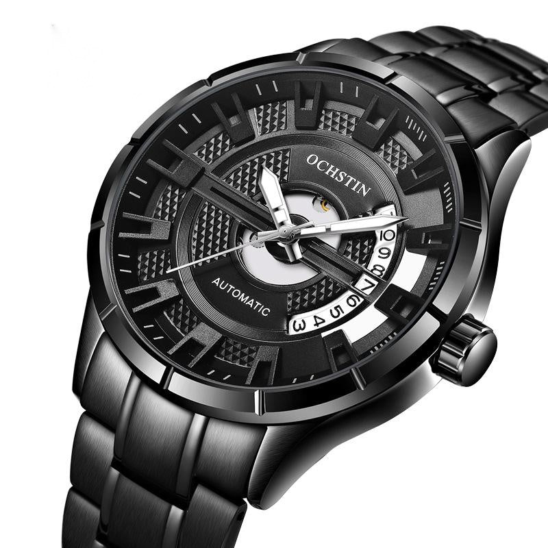 Ochstin Men's Classic Fashion Watch Automatic Mechanical Movement Waterproof Steel Band Man Watch - Acquisti Online