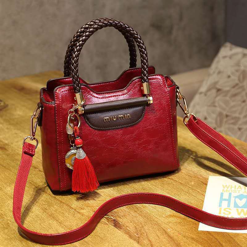 Pure Leather Women'S New Fashion Versatile Kelly Bag Soft Leather One Shoulder Straddle Portable Bag