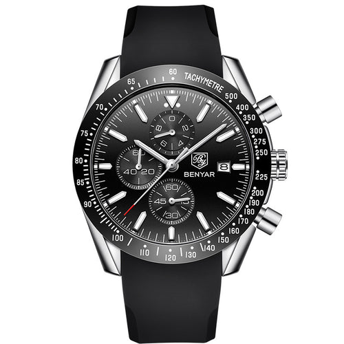 BENYAR Men's Classic Watch Automatic Quartz Movement Watch Waterproof Silicon Band Sports Fashion Men's Watch - Acquisti Online